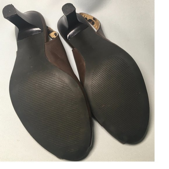 Nine & Company Brown Slingback - Open Toe Heels Sz 6M - Picture 7 of 7